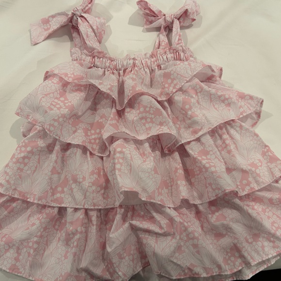 Cecil And Lou Other - Pink Ruffled Kids Dress